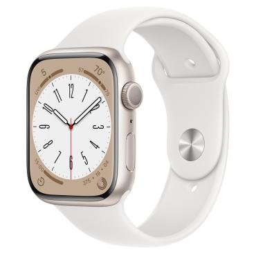 Apple Watch Series 8 GPS 45mm Starlight Aluminium Case w. Starlight S. Band — M/L (MNP93) [OPEN BOX] - ТвойGadget