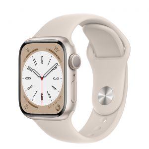 Apple Watch Series 8 GPS 41mm Starlight Aluminum Case w. Starlight S. Band - S/M (MNU93) — изображение 1