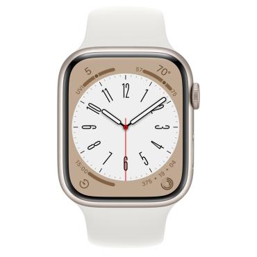 Apple Watch Series 8 GPS 45mm Starlight Aluminium Case w. Starlight S. Band — M/L (MNP93) [OPEN BOX] - ТвойGadget