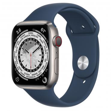 Apple Watch Edition Series 7 LTE 45mm Titanium Case w. Abyss Blue Sport Band (ML8W3+MKUW3) - ТвойGadget