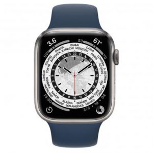 Apple Watch Edition Series 7 LTE 45mm Titanium Case w. Abyss Blue Sport Band (ML8W3+MKUW3) - ТвойGadget