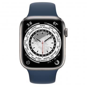 Apple Watch Edition Series 7 LTE 45mm Titanium Case w. Abyss Blue Sport Band (ML8W3+MKUW3) - ТвойGadget