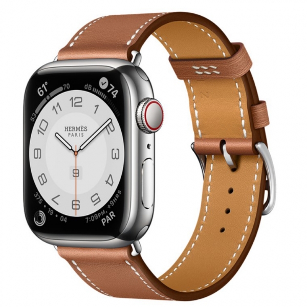 Apple Watch Hermes Series 7 LTE 41mm Silver S. Steel Case w. Gold Single Tour_1 Apple Watch Hermes Series 7 LTE 41mm Silver S. Steel Case w. Gold Single Tour (MKHN3) - ТвойGadget