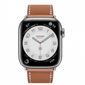 Apple Watch Hermes Series 7 LTE 41mm Silver S. Steel Case w. Gold Single Tour (MKHN3) - Зображення 2