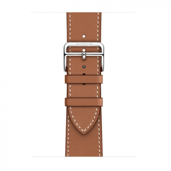 Apple Watch Hermes Series 7 LTE 41mm Silver S. Steel Case w. Gold Single Tour (MKHN3) - ТвойGadget