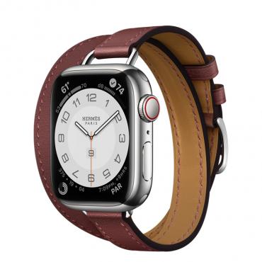 Apple Watch Hermes Series 7 LTE 41mm Silver S. Steel w. Attelage D. Tour Rouge H_1 Apple Watch Hermes Series 7 LTE 41mm Silver S. Steel w. Attelage D. Tour Rouge H (MKLK3+MKG23) - ТвойGadget