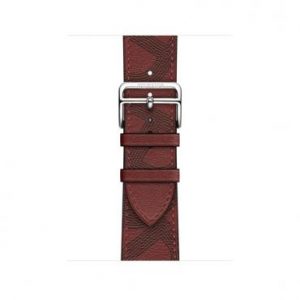 Apple Watch Hermes Series 7 LTE 41mm Silver S. Steel w. Circuit H Single T. Rouge H/Noir (MKLK3+MKFU3) - Зображення 2