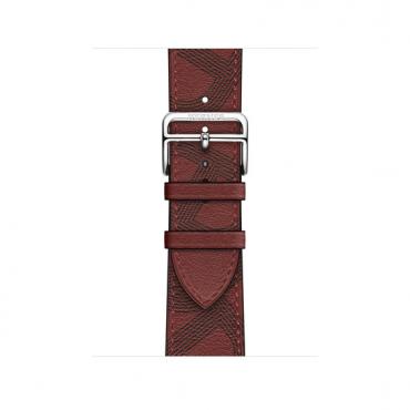 Apple Watch Hermes Series 7 LTE 41mm Silver S. Steel w. Circuit H Single T. Rouge H/Noir (MKLK3+MKFU3) - ТвойGadget
