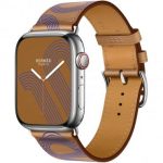 Apple Watch Hermes Series 7 LTE 41mm Space Black S. Steel Case w. Noir Single Tour (MKHP3) - ТвойGadget