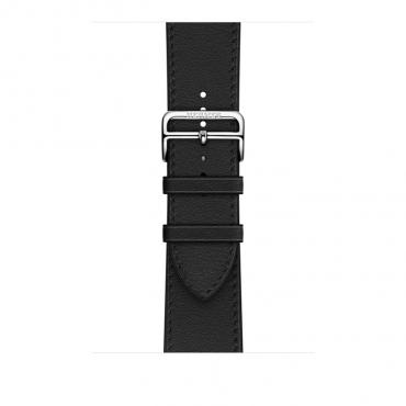 Apple Watch Hermes Series 7 LTE 45mm Silver S. Steel w. Noir Swift L. Single Tour D. Buckle (MKMG3+MHLU3) - ТвойGadget