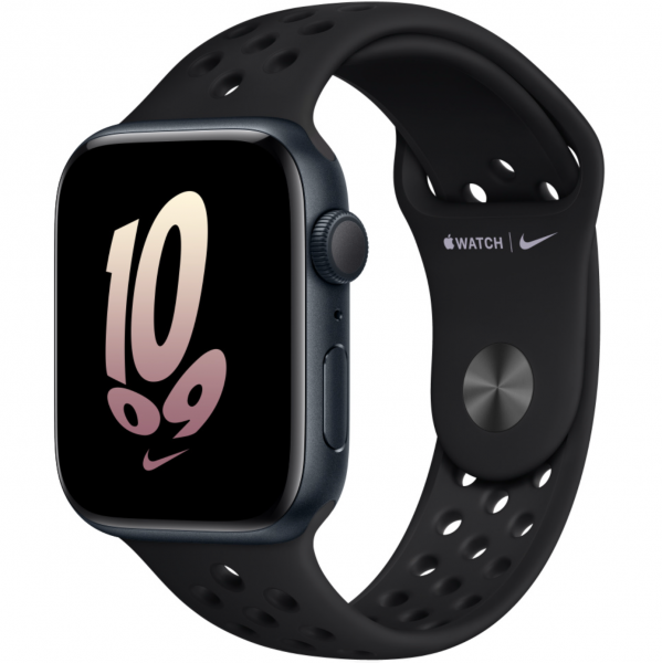 Apple Watch Nike SE 2 GPS 44mm Midnight Aluminum Case w. Black:Black Nike S. Band_1 Apple Watch Nike SE 2 GPS 44mm Midnight Aluminum Case w. Black/Black Nike S. Band (MNLC3+MPH43) - ТвойGadget