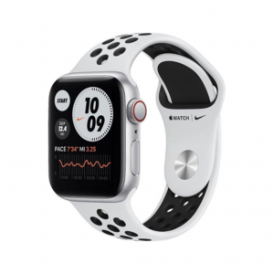 Apple Watch Nike SE GPS + Cellular 40mm Silver Aluminum Case w. Pure Platinum/Black Nike Sport B. (MYYR2) — изображение 1