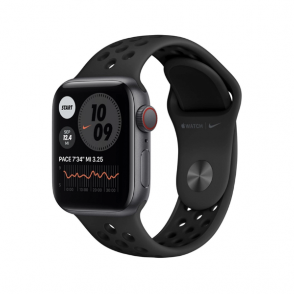 Apple Watch Nike SE GPS + Cellular 40mm Space Gray Aluminum Case w. Anthracite:Black Nike Sport B_1 Apple Watch Nike SE GPS + Cellular 44mm Space Gray A. Case w. Anthracite/Black Nike S. Band (MKRX3) - ТвойGadget