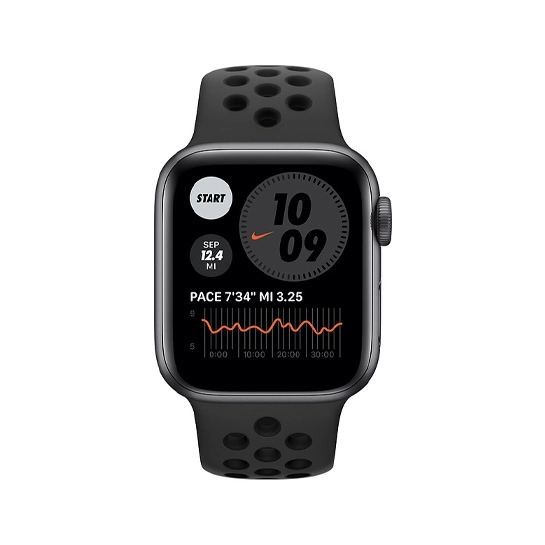 Apple Watch Nike SE GPS + Cellular 44mm Space Gray A. Case w. Anthracite/Black Nike S. Band (MKRX3) - ТвойGadget