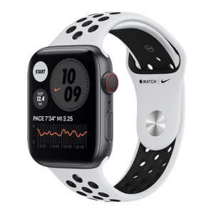 Apple Watch Nike SE GPS + Cellular 44mm Space Gray Aluminum w. Pure Platinum/Black Nike Sport B. (MYYP2) — изображение 1
