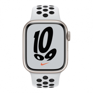 Apple Watch Nike Series 7 GPS 41mm Starlight Aluminum Case w. Pure Platinum/Black Nike Sport Band (MKN33) — изображение 2