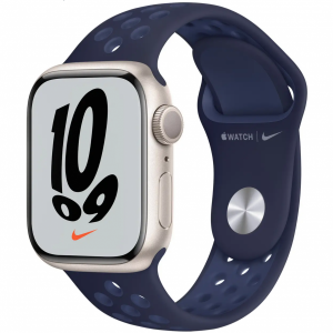 Apple Watch Nike Series 7 LTE 45mm Starlight A. Case with M. Navy/Mystic N. Nike S. Band (MKMD3+ML8C3) — изображение 1