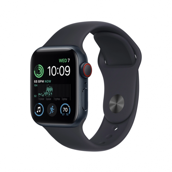 Apple Watch SE 2 GPS + Cellular 40mm Midnight Aluminum Case with Midnight Sport Band_1 Apple Watch SE 2 GPS + Cellular 40mm Midnight Aluminum Case with Midnight Sport Band (MNPL3) - ТвойGadget