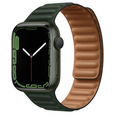 Apple Watch Series 7 GPS 45mm Green Aluminum Case w. Sequoia Green L. Link M/L (MKNQ3+ML803) - ТвойGadget