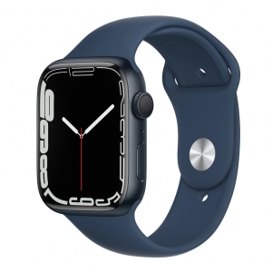 Apple Watch Series 7 GPS 45mm Midnight Aluminum Case With Abyss Blue Sport Band (MKNN3+MKUW3) [OPEN BOX] - Зображення 1