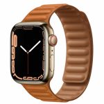 Apple Watch Series 7 GPS + Cellular 41mm Gold S. Steel Case w. Dark Cherry Sport Band (MKHG3) - ТвойGadget
