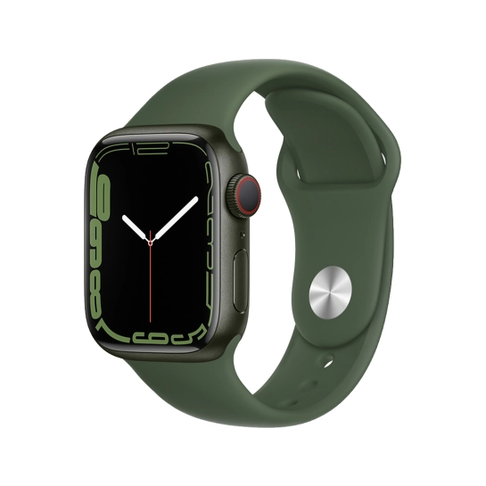 Apple Watch Series 7 GPS + Cellular 41mm Green Aluminum Case with Clover Sport Band (MKH93) - ТвойGadget