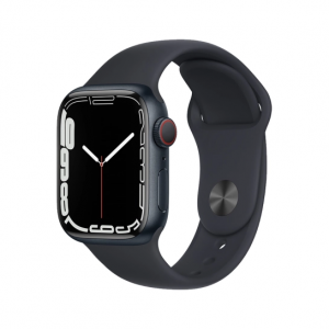 Apple Watch Series 7 GPS + Cellular 41mm Midnight Aluminum Case w. Midnight S. Band (MKH73) - Зображення 1