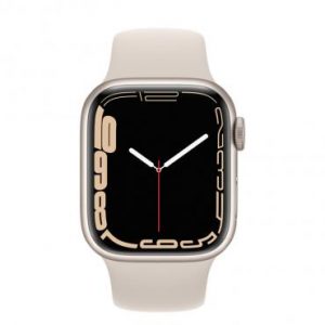 Apple Watch Series 7 GPS + Cellular 41mm Starlight Aluminum Case With Starlight Sport Band (MKH83) - ТвойGadget