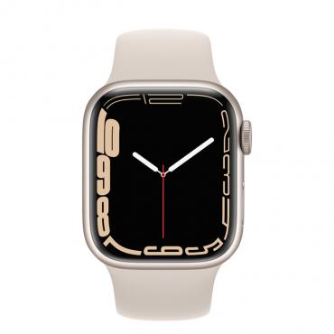 Apple Watch Series 7 GPS + Cellular 41mm Starlight Aluminum Case With Starlight Sport Band (MKH83) - ТвойGadget
