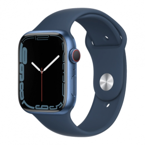Apple Watch Series 7 GPS + Cellular 41mm Blue Aluminum Case w. Abyss Blue S. Band (MKHC3) - Зображення 1