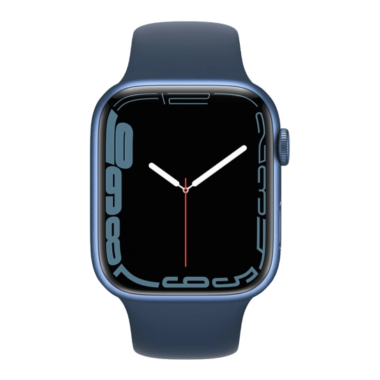 Apple Watch Series 7 GPS + Cellular 41mm Blue Aluminum Case w. Abyss Blue S. Band (MKHC3) - ТвойGadget