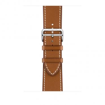 Apple Watch Series 7 Hermes LTE 45mm Sil. S.Steel Case w. Fauve S.Leather S.Tour Dep.Buckle (MKMG3+MKGE3) - ТвойGadget