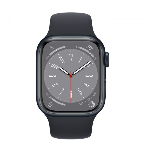 Apple Watch Series 8 GPS 45mm Midnight Aluminum Case w. Midnight Sport Band S/M (MNUJ3) [OPEN BOX] - ТвойGadget