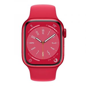 Apple Watch Series 8 GPS + Cellular 41mm PRODUCT RED Aluminum Case w. PRODUCT RED S. Band (MNJ23) — изображение 2
