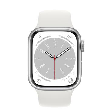 Apple Watch Series 8 GPS + Cellular 41mm Silver Aluminum Case with White S. Band (MP4A3) - ТвойGadget