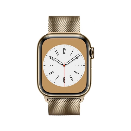 Apple Watch Series 8 GPS + Cellular 41mm Gold S. Steel Case w. Milanese Loop Gold (MNJE3/MNJF3) - ТвойGadget