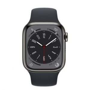 Apple Watch Series 8 GPS + Cellular 41mm Graphite S. Steel Case w. Midnight S. Band (MNJJ3) — изображение 2