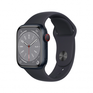 Apple Watch Series 8 GPS + Cellular 41mm Midnight Aluminum Case w. Midnight Sport Band (MNHV3) — изображение 1