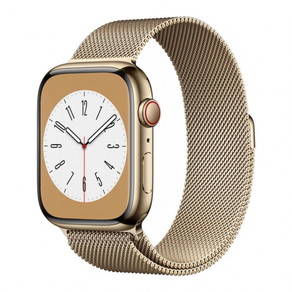 Apple Watch Series 8 GPS + Cellular 45mm Gold S. Steel Case w. Milanese Loop Gold (MNKP3/MNKQ3) - ТвойGadget