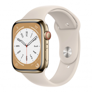 Apple Watch Series 8 GPS + Cellular 45mm Gold S. Steel Case w. Starlight S. Band (MNKM3) — изображение 1
