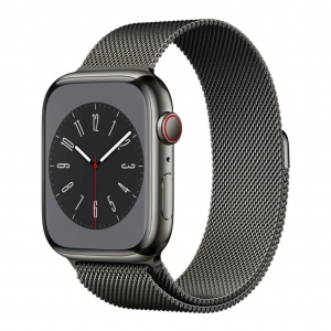 Apple Watch Series 8 GPS + Cellular 45mm Graphite S. Steel Case w. Milanese Loop Graphite (MNKW3/MNKX3) — изображение 1
