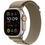 Apple Watch Ultra 2 GPS + Cellular 49mm Titanium Case with Green/Gray Trail Loop — M/L (MRF43) - ТвойGadget