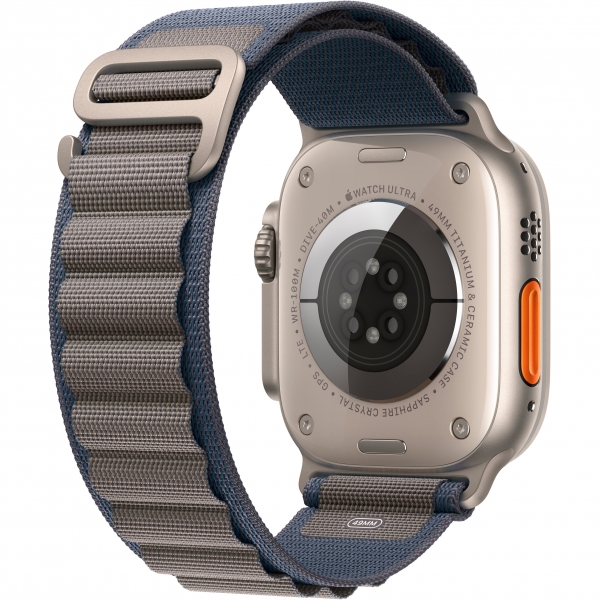 Apple Watch Ultra 2 GPS + Cellular 49mm Titanium Case with Blue Alpine Loop — Large (MREQ3/MRFD3) - ТвойGadget