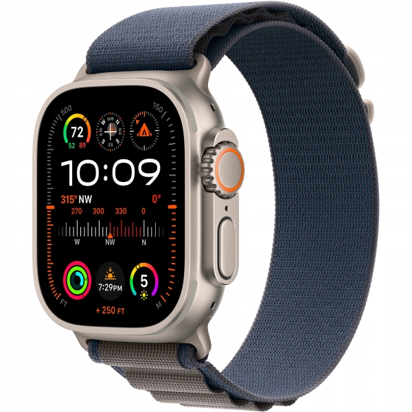 Apple Watch Ultra 2 GPS + Cellular 49mm Titanium Case with Blue Alpine Loop_1 Apple Watch Ultra 2 GPS + Cellular 49mm Titanium Case with Blue Alpine Loop — Large (MREQ3/MRFD3) - ТвойGadget