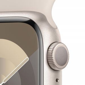 Apple Watch Series 9 GPS 41mm Starlight Aluminum Case w. Starlight Sport Band - M/L (MR8U3) — изображение 3