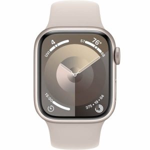 Apple Watch Series 9 GPS 45mm Starlight Aluminum Case w. Starlight Sport Band - M/L (MR973) — изображение 2