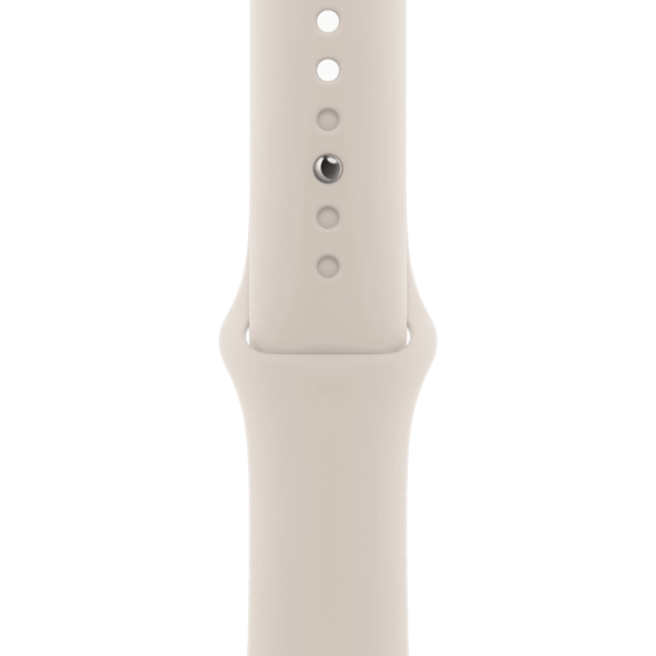 Apple Watch Series 9 GPS 45mm Starlight Aluminum Case w. Starlight Sport Band — M/L (MR973) - ТвойGadget