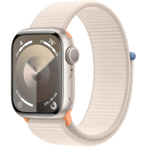 (MR983)1 (1) Apple Watch Series 9 GPS 41mm Starlight Aluminum Case w. Starlight S. Loop (MR8V3) - ТвойGadget