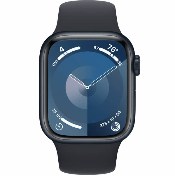 Apple Watch Series 9 GPS 41mm Midnight Aluminum Case w. Midnight Sport Band — S/M (MR8W3) - ТвойGadget