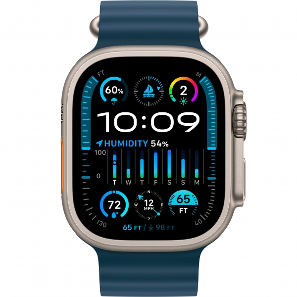Apple Watch Ultra 2 GPS + Cellular 49mm Titanium Case with Blue Ocean Band (MREG3) - ТвойGadget